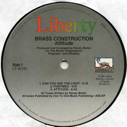 【USED】Brass Construction - Attitude LP