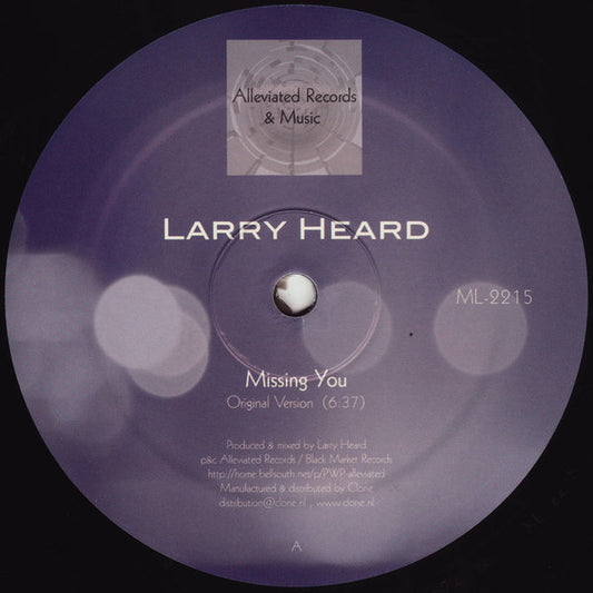 【12"】Larry Heard - Missing You (Repress)