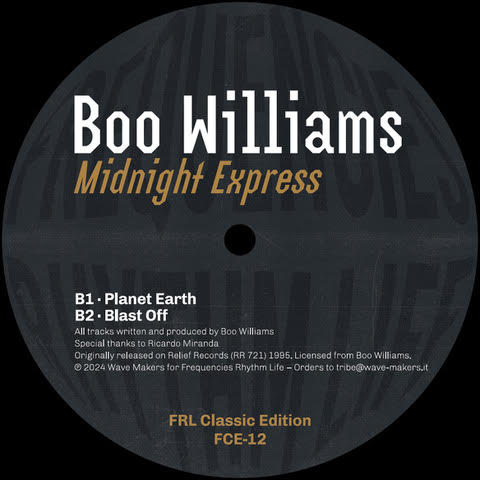 【12"】Boo Williams - Midnight Express　