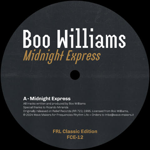 【12"】Boo Williams - Midnight Express　