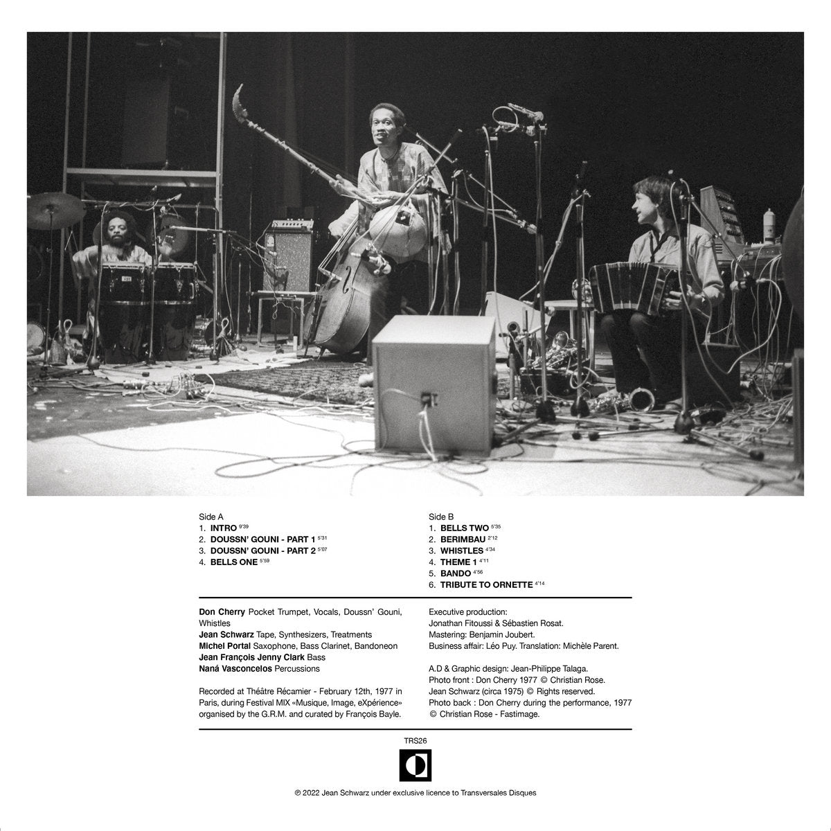 【LP】Don Cherry & Jean Schwarz : Roundtrip - Live at Théatre Récamier(Paris 1977)