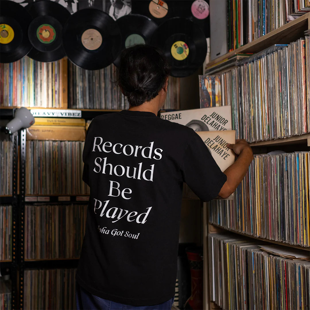 【ラスト1／限定】Aloha Got Soul - "Records should be played" T-Shirt
