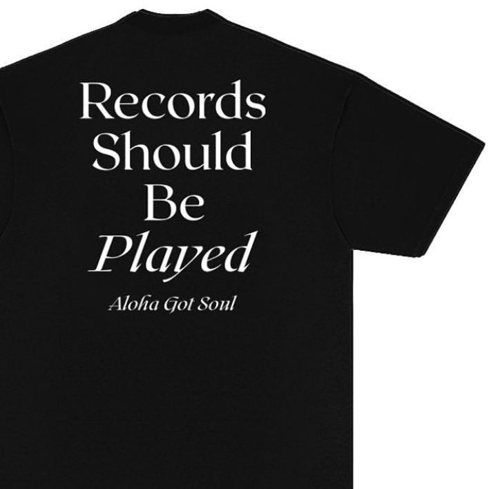【ラスト1／限定】Aloha Got Soul - "Records should be played" T-Shirt