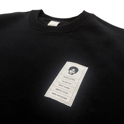 【デッドストック／NEW】Sound Signature x Jazzy Sport Kyoto "Kyoto - Detroit" スウェット ／ブラック