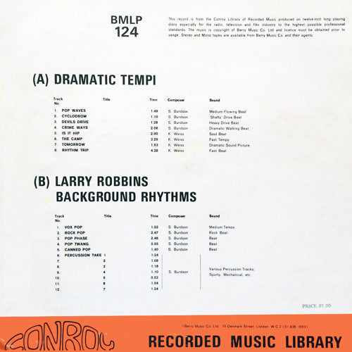【LP】Sammy Burdson, Klaus Weiss & Larry Robb - Dramatic Tempi / Larry Robbins Background